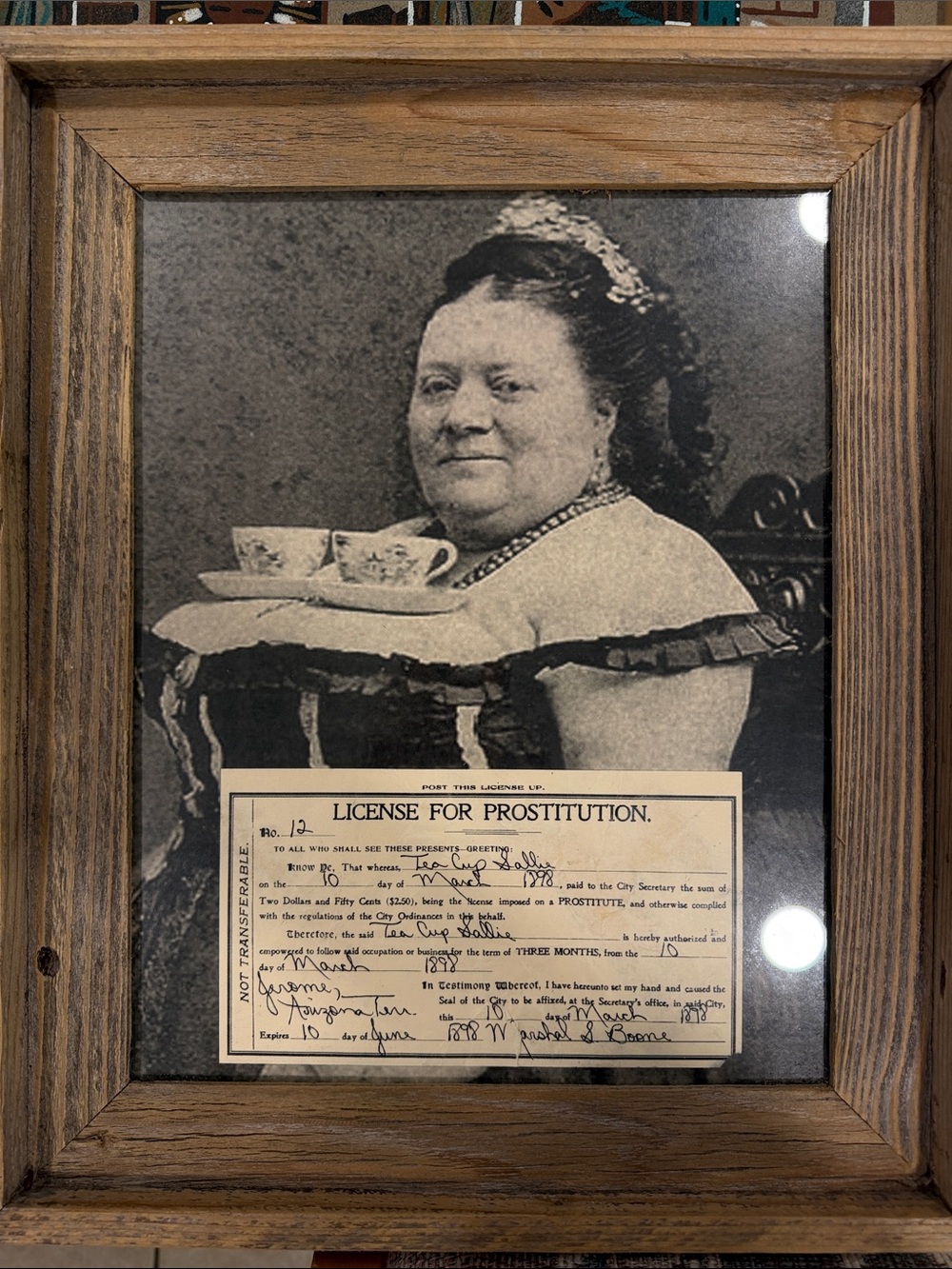 Wood Frame Black and White Vintage Portrait Wall Art
